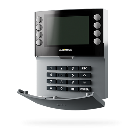 Jablotron Jablotron JA-115E-GR, Panneau de contrôle filaire avec clavier, écran LCD et lecteur RFID