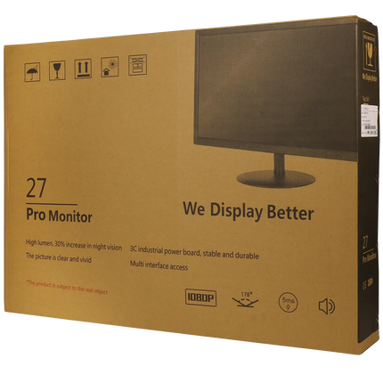Movok Movok Full HD LED-Monitor 27-Zoll mit 2 Lautsprechern