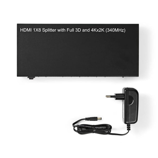 Nedis Nedis 8-Port HDMI Splitter 8x HDMI Ausgang 4K@30Hz 3.4 Gbps Metall Anthrazit