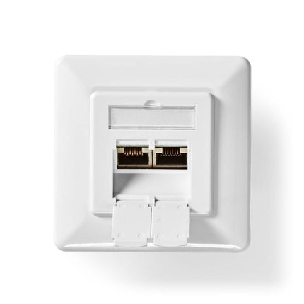 Nedis Nedis Netzwerk Wall Box eingebaut, 2 Ports CAT6 Weiß