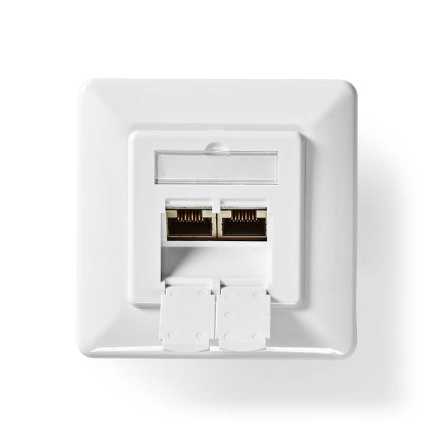 Nedis Nedis Network Wall Box flush mount, 2 ports CAT6 White
