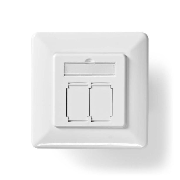 Nedis Nedis Network Wall Box flush mount, 2 ports CAT6 White