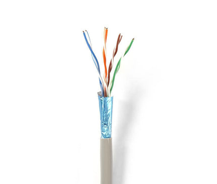 Nedis Nedis Netzwerkkabel CAT6 F/UTP, 50 mtr auf Spule, 100% Kupfer, Massiv Adern