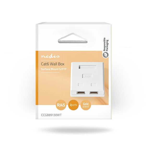 Nedis Nedis Surface-mounted Network Wall Box White