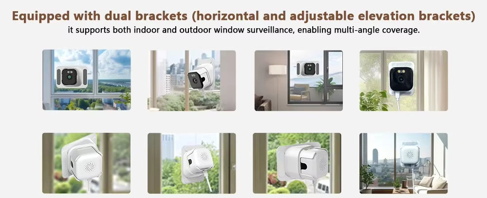 Nedis Nedis Fensterkamera Dual WiFi, Micro SD, Starlight, 4Mp Auflösung