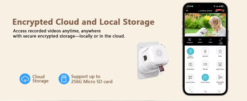 Nedis Nedis Fensterkamera Dual WiFi, Micro SD, Starlight, 4Mp Auflösung
