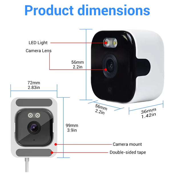 Nedis Nedis Fensterkamera Dual WiFi, Micro SD, Starlight, 4Mp Auflösung