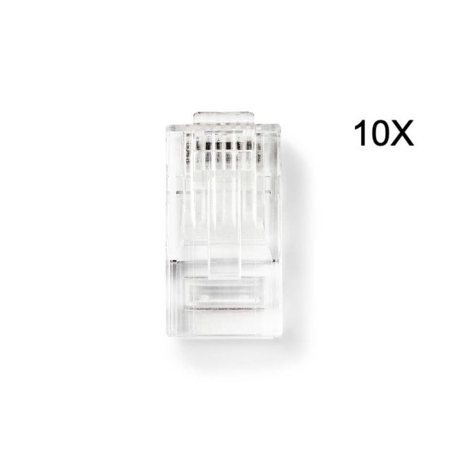 Nedis Nedis RJ45 Connector CAT6, Gold-plated 10 Pieces, Solid Conductor