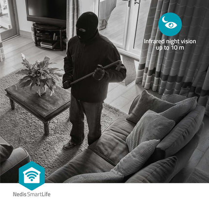 Nedis Nedis Wi-Fi Smart IP Camera HD Pan Tilt Function