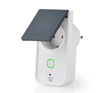 Nedis Nedis Wi-Fi Smart Stekker voor Buiten | Spatwaterbestendig | IP44 | Verbruiksmonitor | Schuko Type F | 16 A