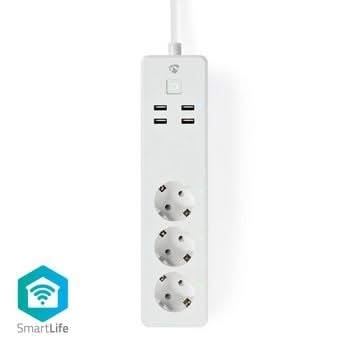 Nedis Nedis Wi-Fi Smart Socket | 3x Schuko Type F | 4x USB | 16 A