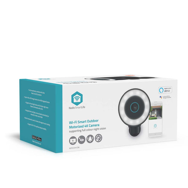 Nedis Nedis Wi-Fi Smartlife 8Mp 4K IP-Kamera für den Außenbereich mit Spotlight, feste Stromversorgung