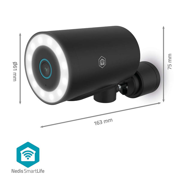 Nedis Nedis Wi-Fi Smartlife 8Mp 4K IP-Kamera für den Außenbereich mit Spotlight, feste Stromversorgung