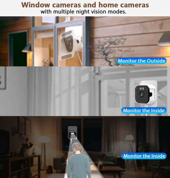 Nedis Raamcamera Dual WiFi, Micro SD, Starlight, 4Mp resolutie