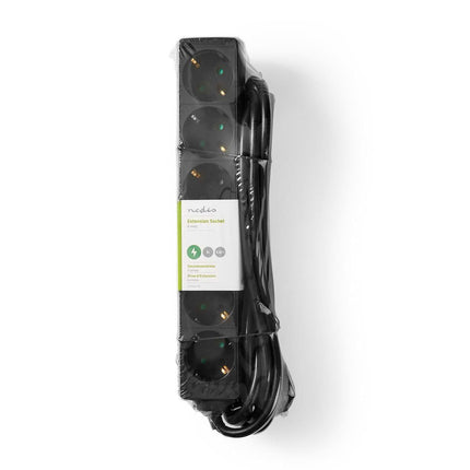 Nedis Stekkerdoos met randaarde, 16 A, 6-wegs, 3m