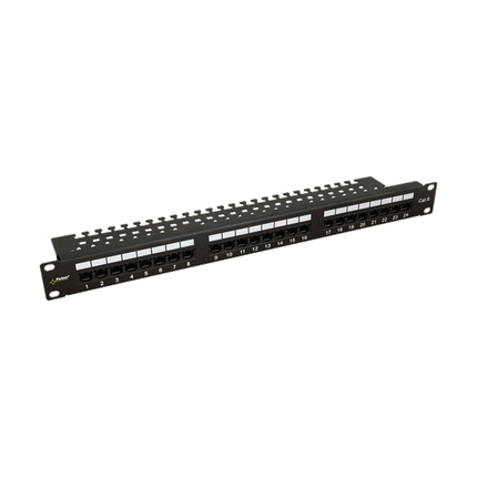 Pulsar Pulsar RP-U24V6, Patchpanel 1HE 24 Anschlüsse UTP Cat5/6