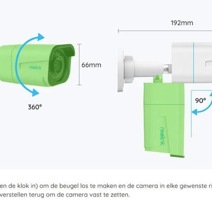Reolink P330 Zwart, 8MP 4K PoE IP Camera met Persoon/Voertuig Detectie