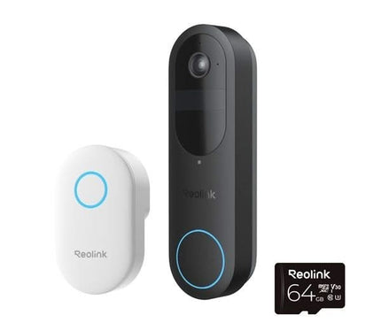 Reolink Reolink D340B WiFi Video Doorbell Chime and 64GB micro SD card