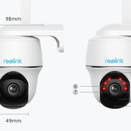 Reolink Reolink G430, 4G LTE 5MP Pan Tilt caméra batterie et détection intelligente