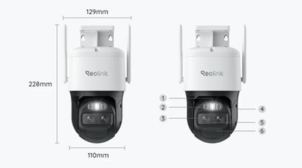 Reolink Reolink G770-W, 4G LTE 8MP 4K Dual-lens camera with auto-zoom tracking