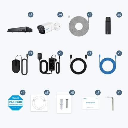 Reolink Reolink NVS8-5MB4, Ensemble de sécurité 2TB, 5MP, PoE et détection intelligente