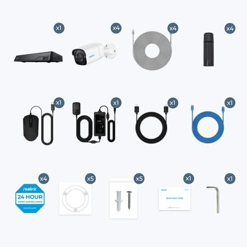 Reolink Reolink NVS8-5MB4, Ensemble de sécurité 2TB, 5MP, PoE et détection intelligente