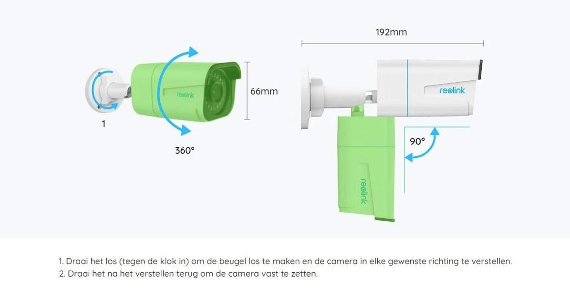 Reolink Reolink P330 Black, 8MP 4K PoE IP Camera with Person/Vehicle Detection (caméra IP 8MP 4K PoE avec détection de personne/véhicule)