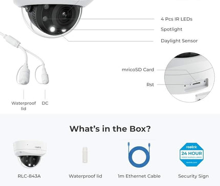 Reolink Reolink P437, Smart 4K PoE Camera with 5X Optical Zoom