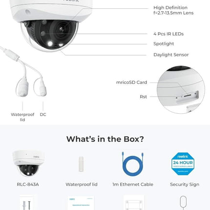 Reolink Reolink P437, Smart 4K PoE Camera met 5X Optical Zoom