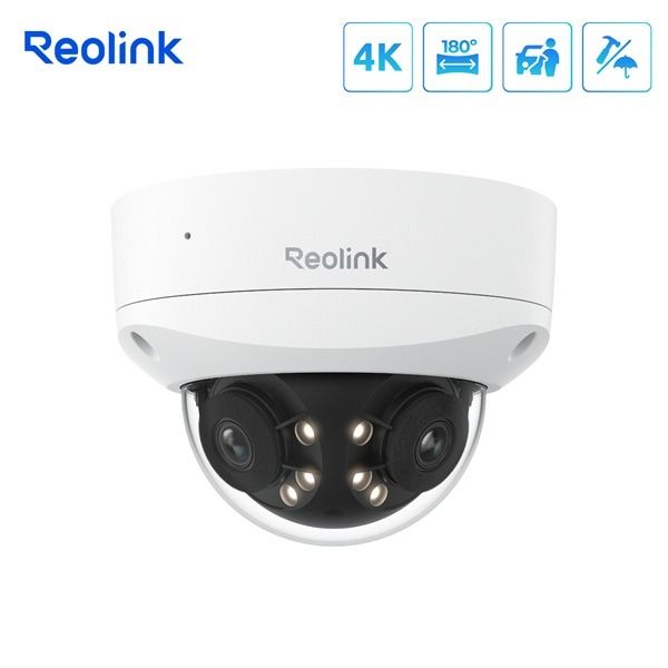 Reolink Reolink P737-A, 8MP 4K/8MP UHD IK10 Dual-Lens 4K Dome camera, Vandalismebestendig, PoE