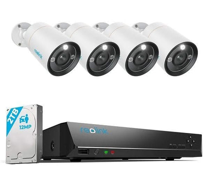 Reolink Reolink RLK8-1200B4-A-4MM, 12MP Sicherheits-Set mit intelligenter Erkennung und PoE