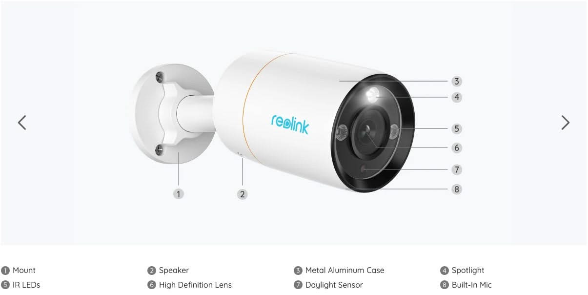 Reolink Reolink RLK8-1200B4-A-4MM, Kit de sécurité 12MP avec détection intelligente et PoE