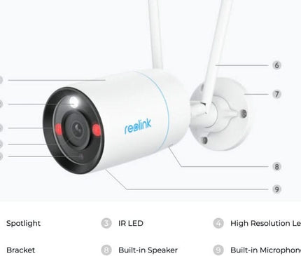 Reolink Reolink W330, 8MP Bullet camera Dual-Band WiFi6 with color night vision