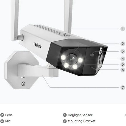 Reolink Reolink W730, 4K/8MP 180° kijkhoek Dual-lens camera met WiFi