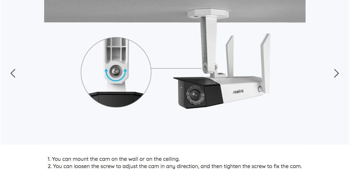 Reolink Reolink W730, 4K/8MP 180° viewing angle Dual-lens camera with WiFi