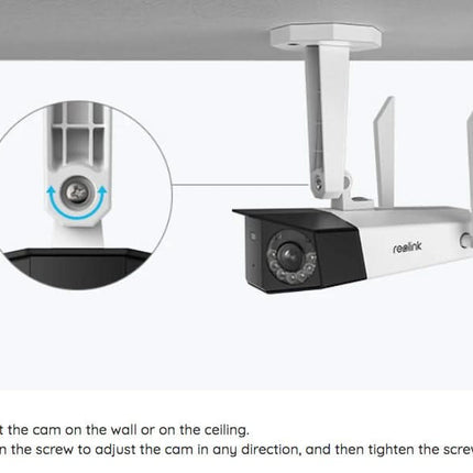 Reolink W730, 4K/8MP 180° kijkhoek Dual-lens camera met WiFi