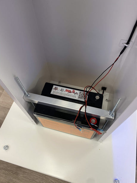 TerreinVeilig Bewakingszuil wit incl. Ajax systeem | Zonnepaneel | Oplader | Accu