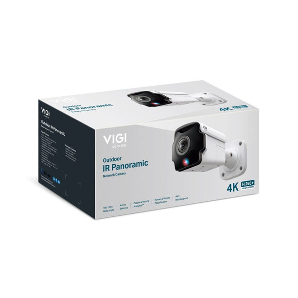TP-Link VIGI InSight S385PI - 8MP 180-degree IR Panoramic AI Bullet Camera with Active Deterrence