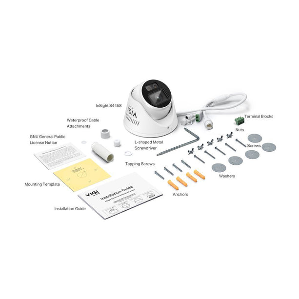 TP-Link VIGI InSight S445S - 4MP ColorPro 2.0 AI Turret Camera with Active Deterrence