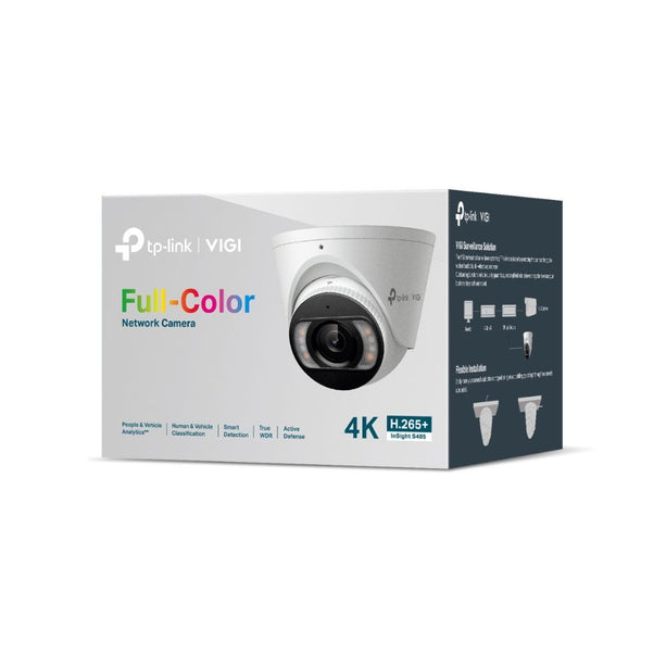 TP-Link VIGI InSight S485 - 8MP Full-Color AI Turret Camera with Active Deterrence