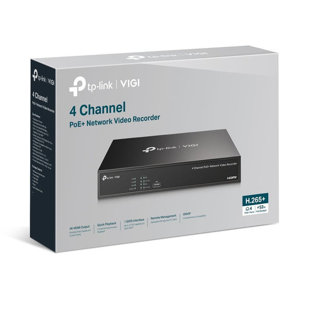 TP-Link VIGI NVR1004H-4P - 4 Channel PoE NVR