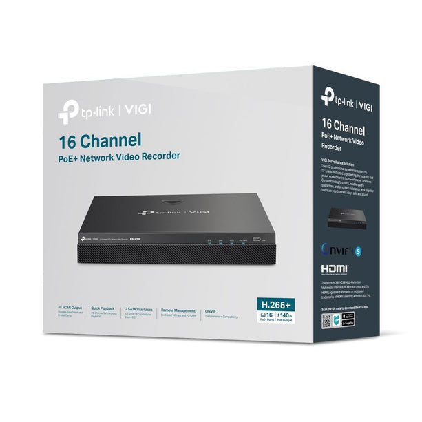TP-Link VIGI NVR2016H-16MP - 16 Channel PoE+ NVR