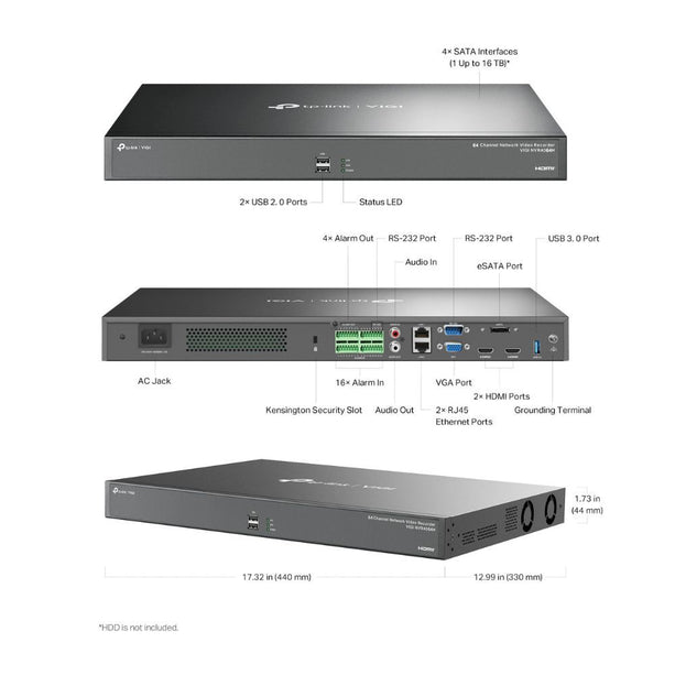 TP-Link VIGI NVR4064H - 64 Channel NVR