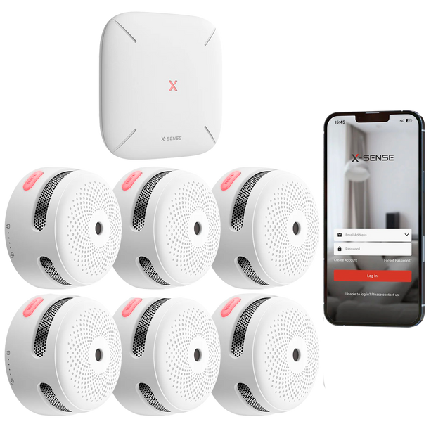 X-Sense X-Sense FS61 Branddetectieset - 6 rookmelders + SBS50 hub
